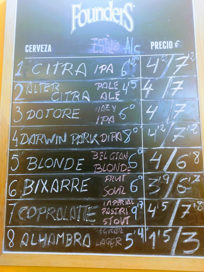 ONE LAST GLASS OF IMPERIAL PASTRY STOUT BEFORE WE LEAVE&nbsp;MALAGA