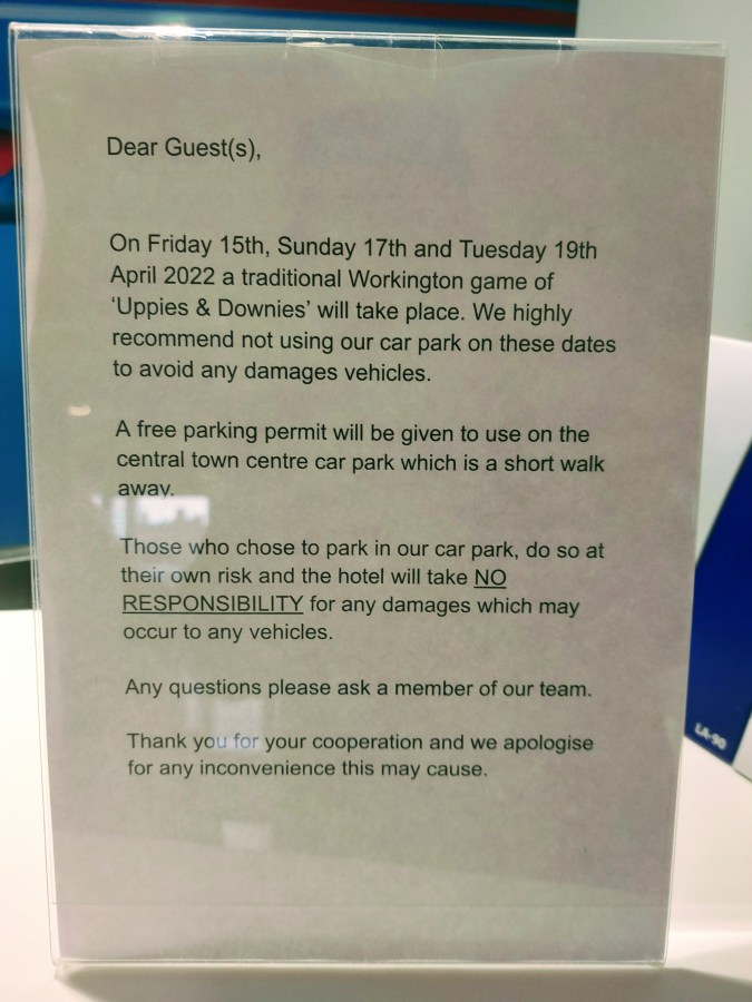 WORKINGTON “UPPIES AND&nbsp;DOWNIES”