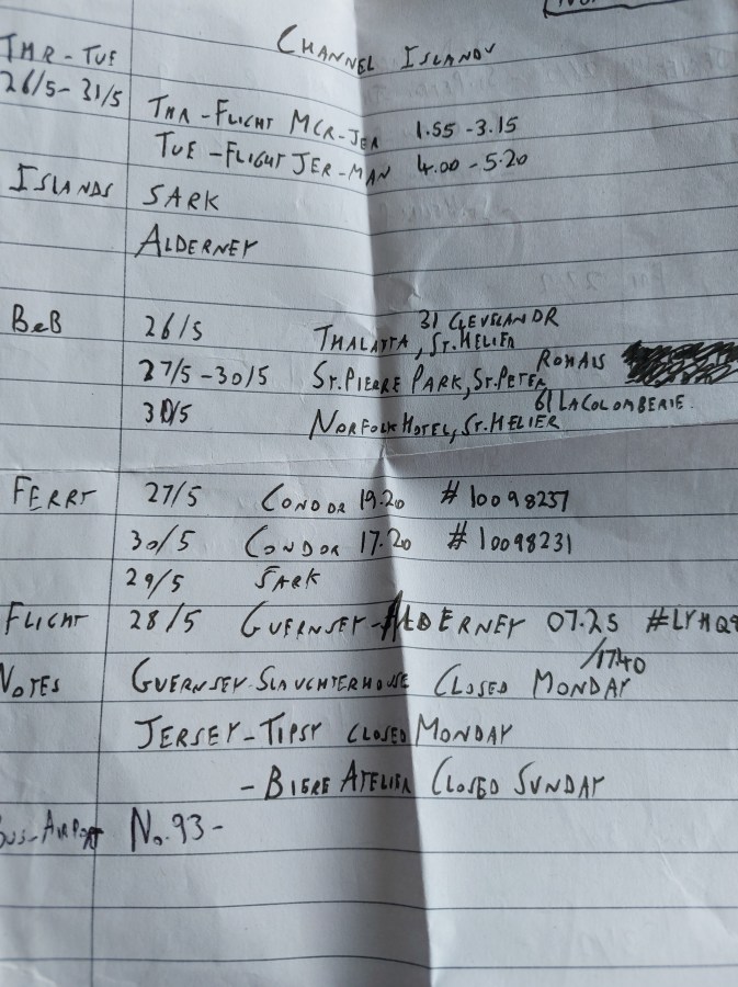 PLANNING THE CHANNEL ISLANDS&nbsp;TICKATHON