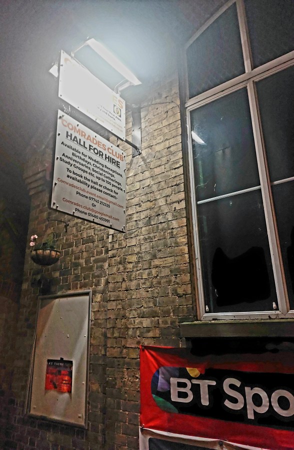 A FATAL CONFUSION OF BLACK BOX AND BLACK LACE IN GODMANCHESTER COMRADES&nbsp;CLUB