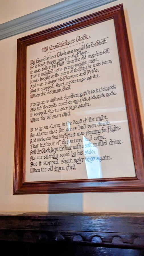 THE CLOCK THAT STOPP’D, SHORT, NEVER TO GO&nbsp;AGAIN