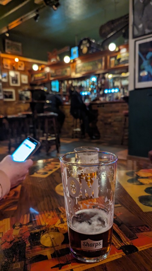 “AC/DC cover bands, Sharps Sea Fury and a large poster of Eric Clapton in a Miami Vice outfit.” The Raynes Park Beer Guide&nbsp;pub.
