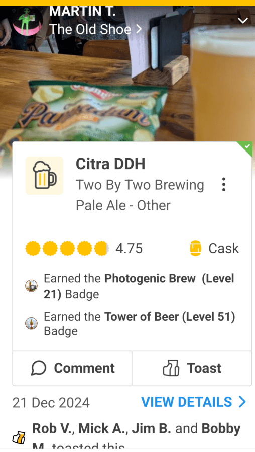 PAPPADUM, DIP & PALE. RETIRED MARTIN DAY EVE PUB CRAWL No. 6 – THE OLD&nbsp;SHOE