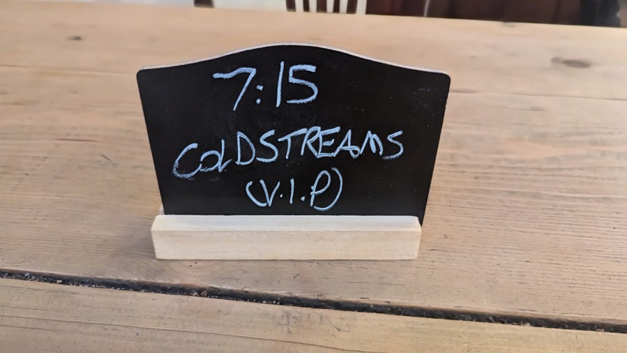 “Reserved for the Coldstreams V.I.P.”.  THE PARK TAVERN,&nbsp;CHICHESTER