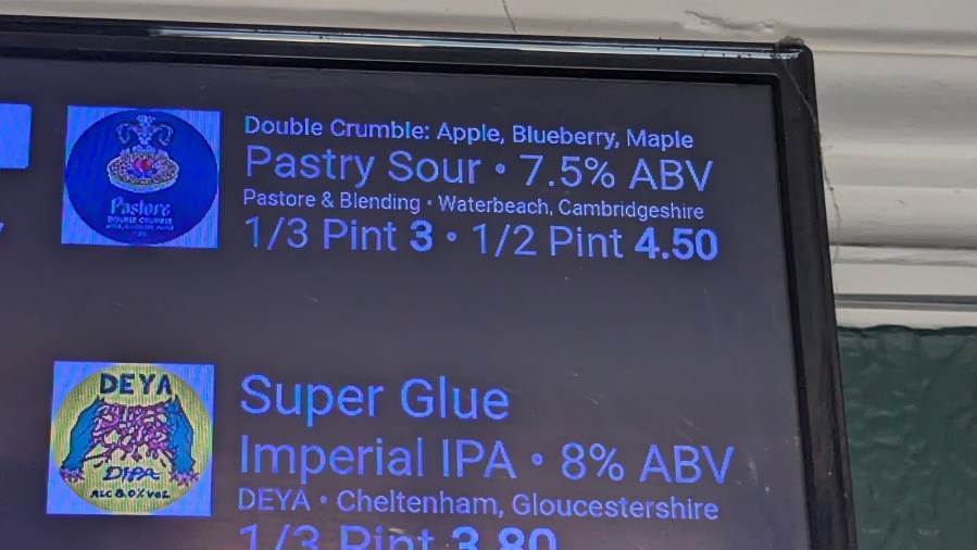 NO BATHAM’S IN THE MAGNET ? IT’LL HAVE TO BE THE APPLE, BLUEBERRY AND MAPLE PASTRY STOUT,&nbsp;THEN