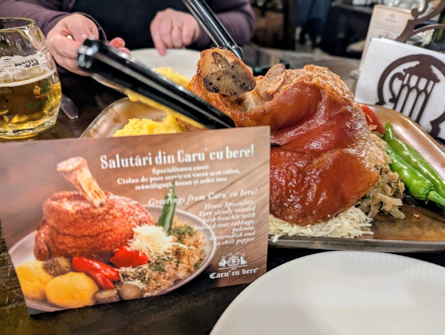 Caru’ cu Bere. Your must visit for pork knuckle in&nbsp;Bucharest.