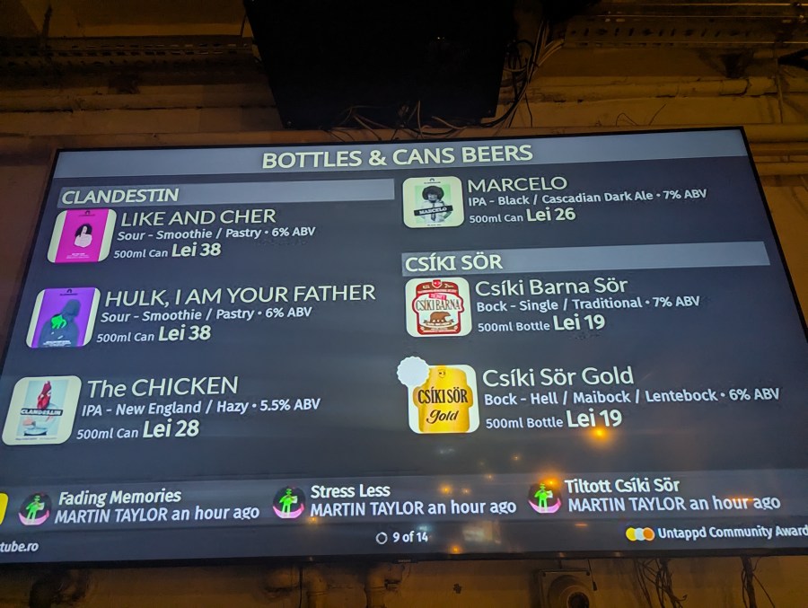 THE JOY OF GETTING YOUR NAME ON THE UNTAPPD SCREEN IN AFTAR STUBE,&nbsp;BRASOV