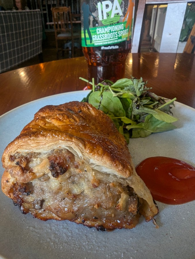 A GOURMET SAUSAGE ROLL IN SUDBURY’S WHITE&nbsp;HORSE